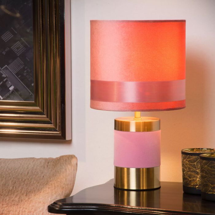 Lampe de table rétro dorée, Extravaganza Frizzle, avec interrupteur