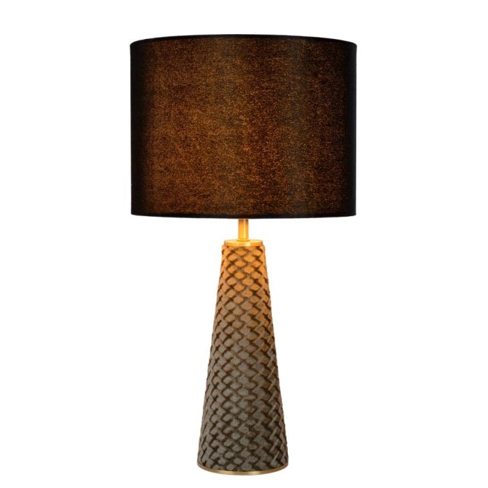 Lampe de table rétro grise, Extravaganza Velvet, avec interrupteur