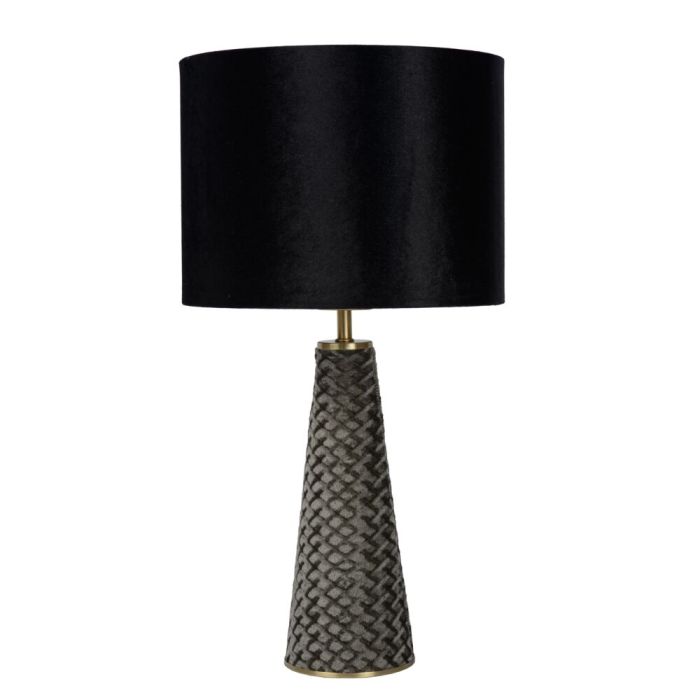 Lampe de table rétro grise, Extravaganza Velvet, avec interrupteur