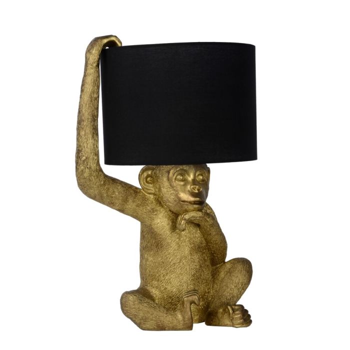 Lampe de table rétro dorée, Extravaganza Chimp, avec interrupteur