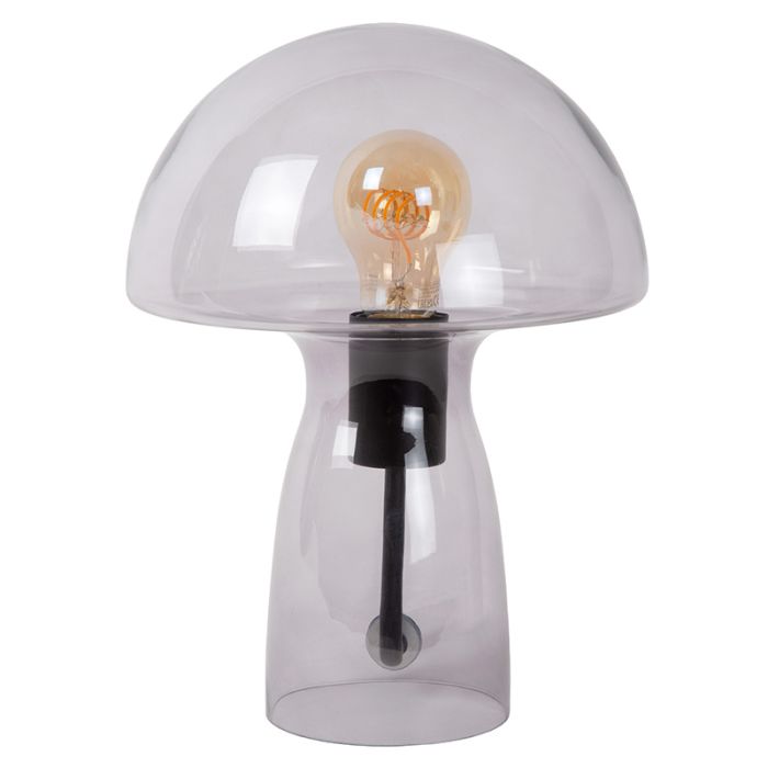 Lampe de table moderne grise, Fungo, avec interrupteur