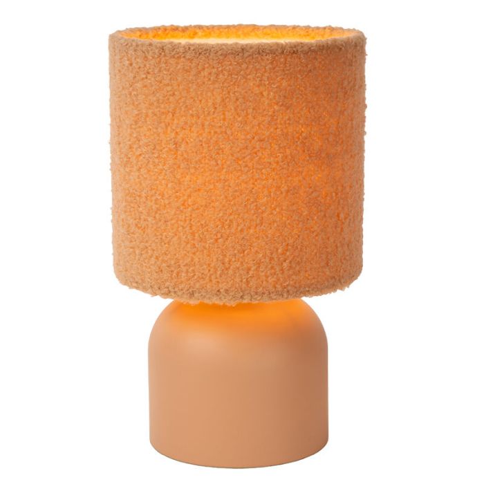 Lampe de table vintage jaune, Woolly, avec interrupteur