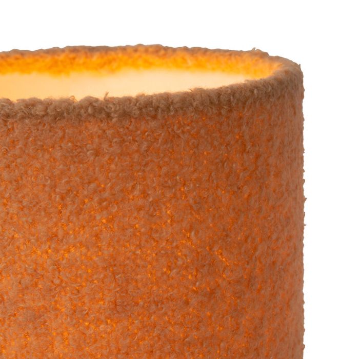Lampe de table vintage jaune, Woolly, avec interrupteur