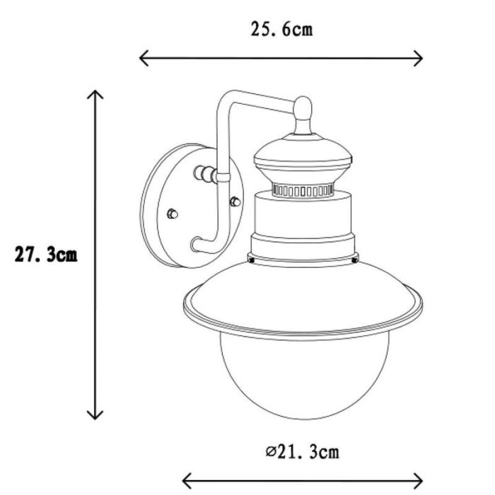 Luminaire extérieur moderne noire, Figo, IP44