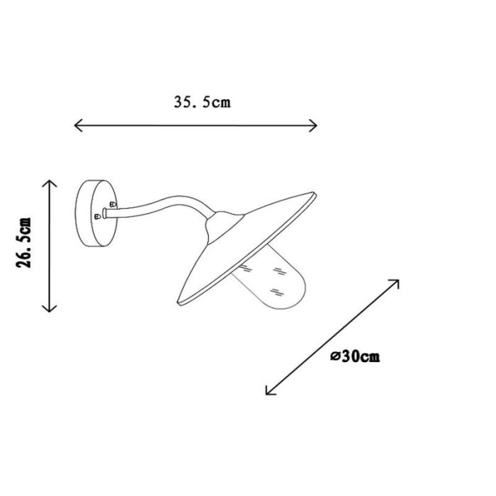 Luminaire extérieur rustique couleur rouille, Aruba, IP44