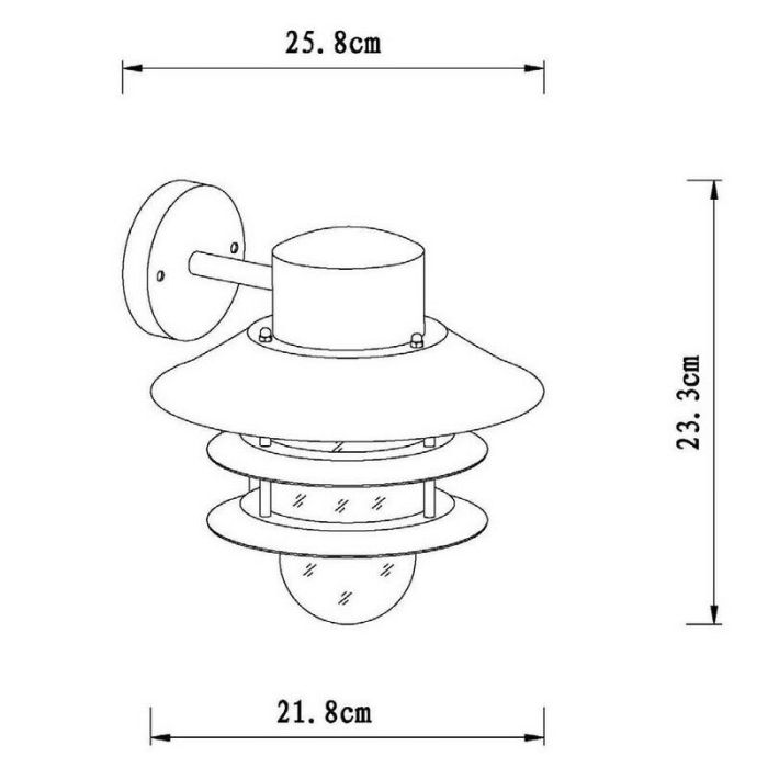 Luminaire extérieur moderne chromée, Zico, IP44