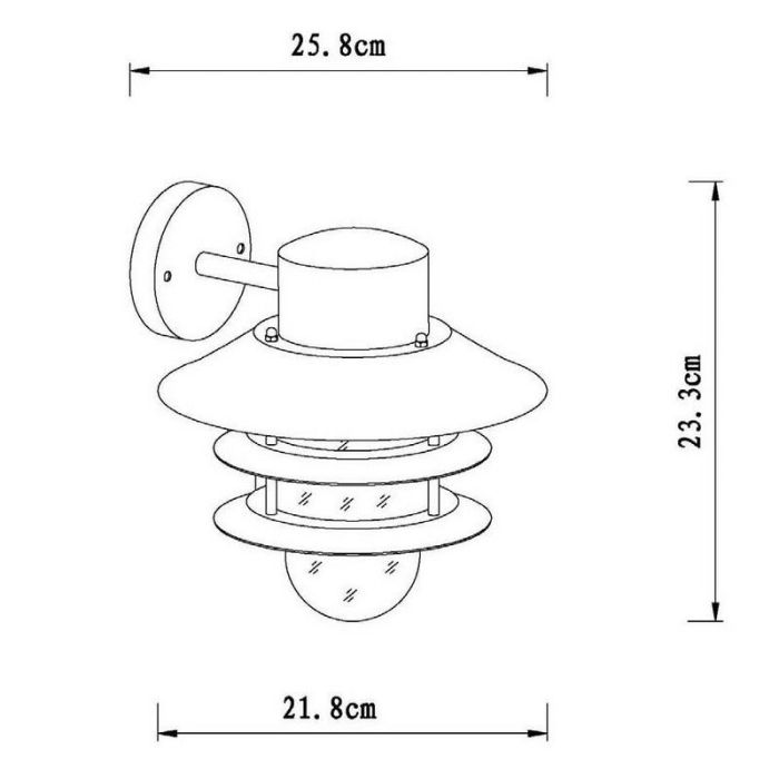 Luminaire extérieur moderne noire, Zico, IP44