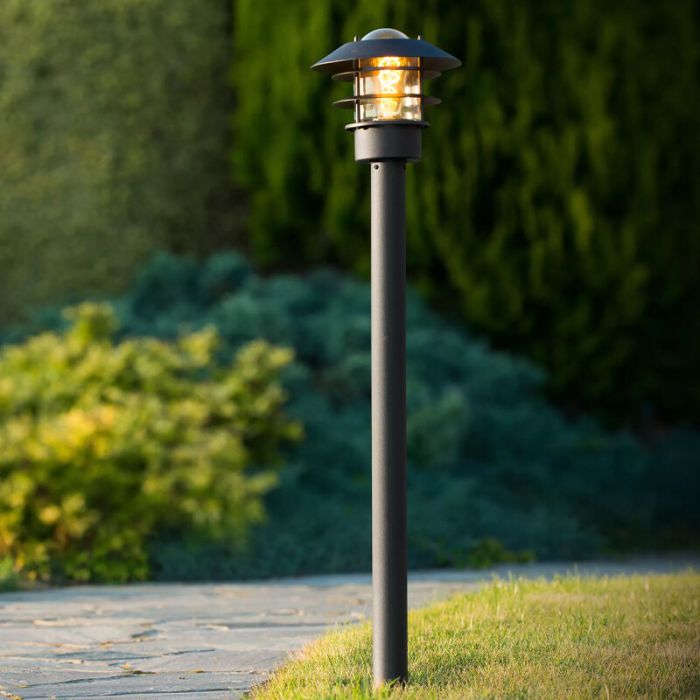 Candélabre extérieur moderne noir, Zico, IP44