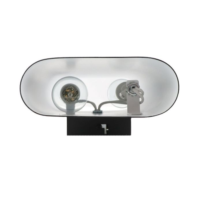 Applique up and down moderne noire, Ovalis