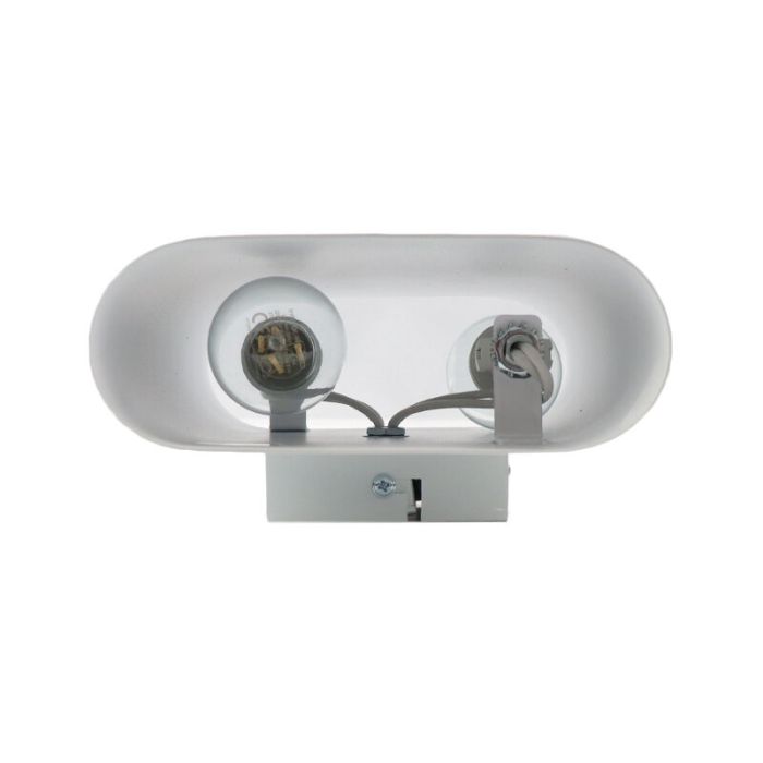 Applique up and down moderne blanche, Ovalis