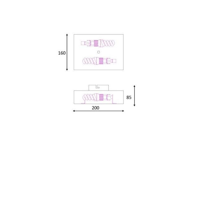 Applique up and down moderne blanche, Ovalis