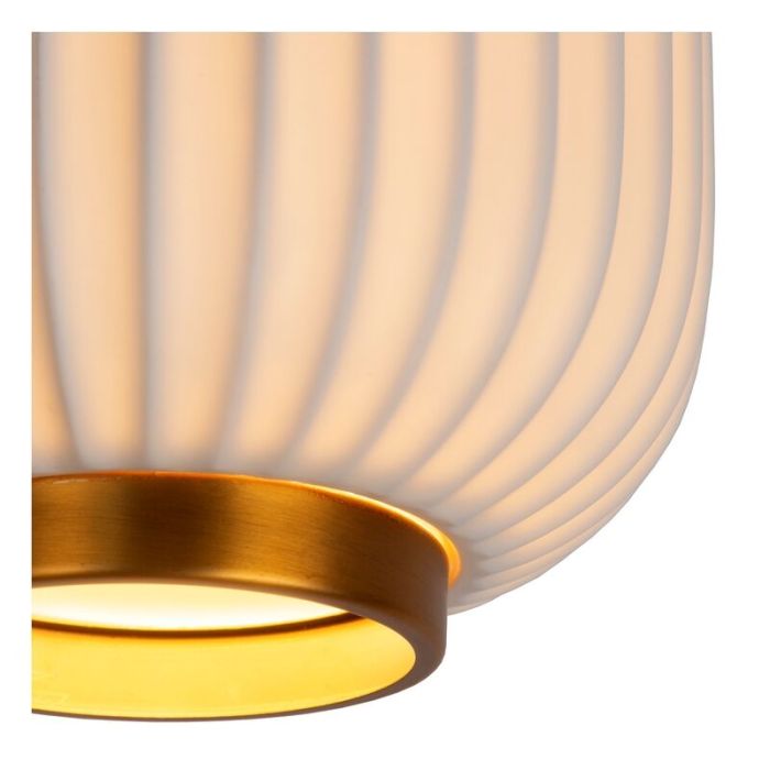 Lampe plafond en céramique dorée, Gosse