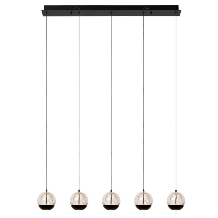 Suspension moderne noire, Sentubal, 5,3W, 2700K LED