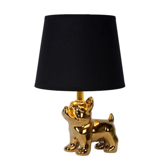 Lampe de table rétro dorée, Extravaganza Sir Winston, avec interrupteur
