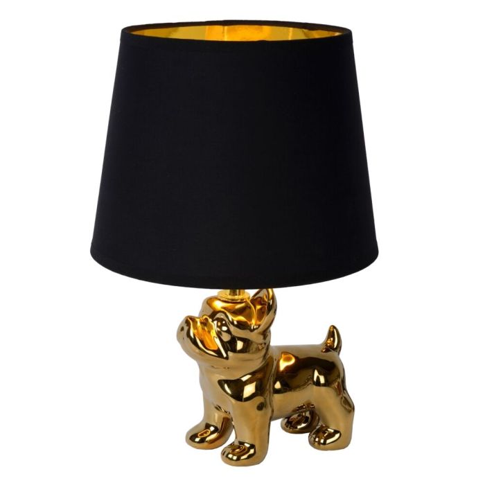 Lampe de table rétro dorée, Extravaganza Sir Winston, avec interrupteur