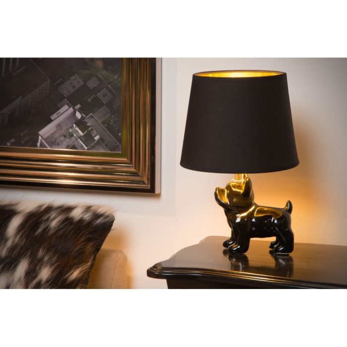 Lampe de table rétro noire, Extravaganza Sir Winston, avec interrupteur