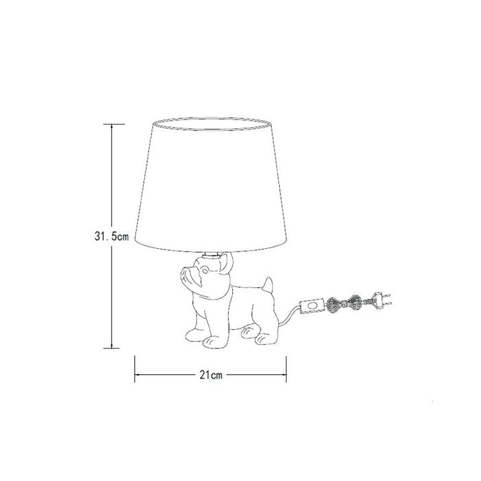 Lampe de table rétro noire, Extravaganza Sir Winston, avec interrupteur