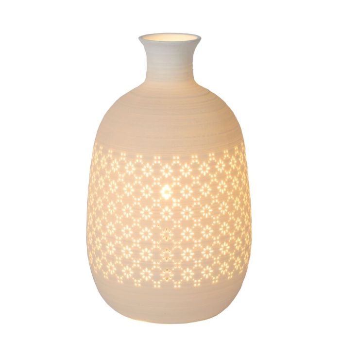 Lampe de table rétro blanche, Tiesse, avec interrupteur