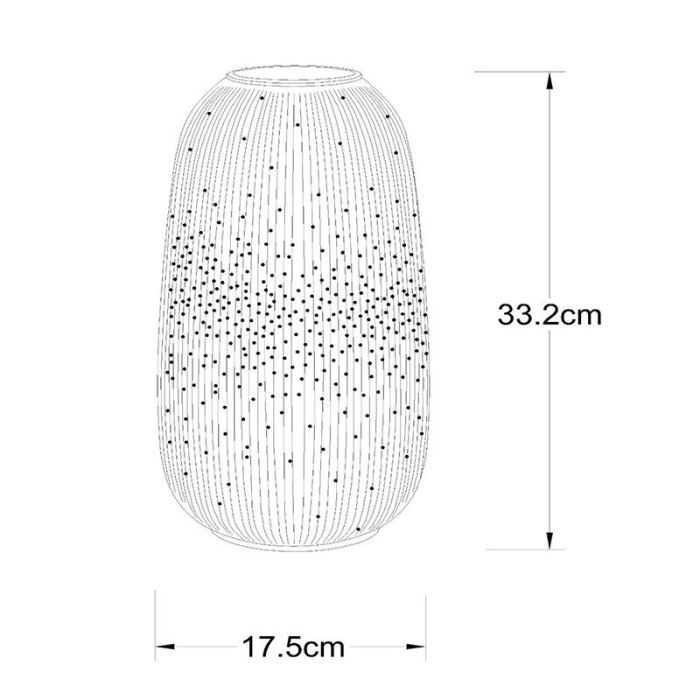 Lampe de table en céramique blanche, Flores, avec interrupteur