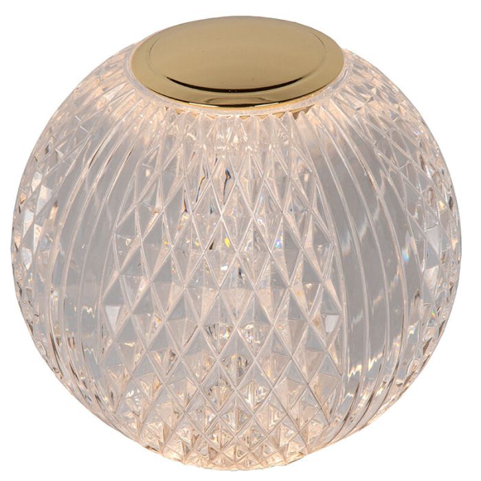 Lampe de table moderne transparente, Cintra, 1,5W, 2700K LED, gradable en 3 étapes