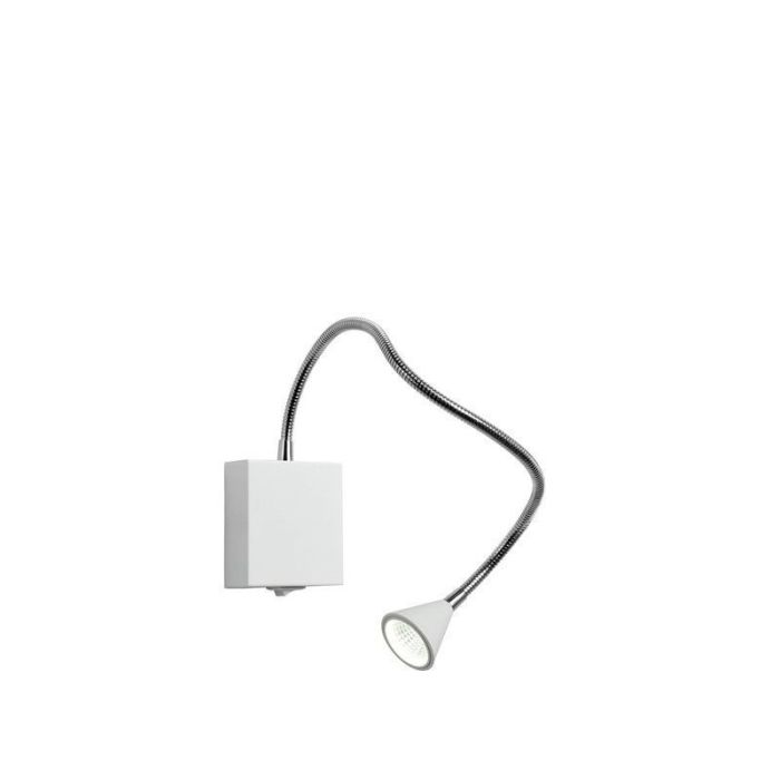 Applique murale moderne blanche, Buddy, 3W, 4000K LED, avec interrupteur