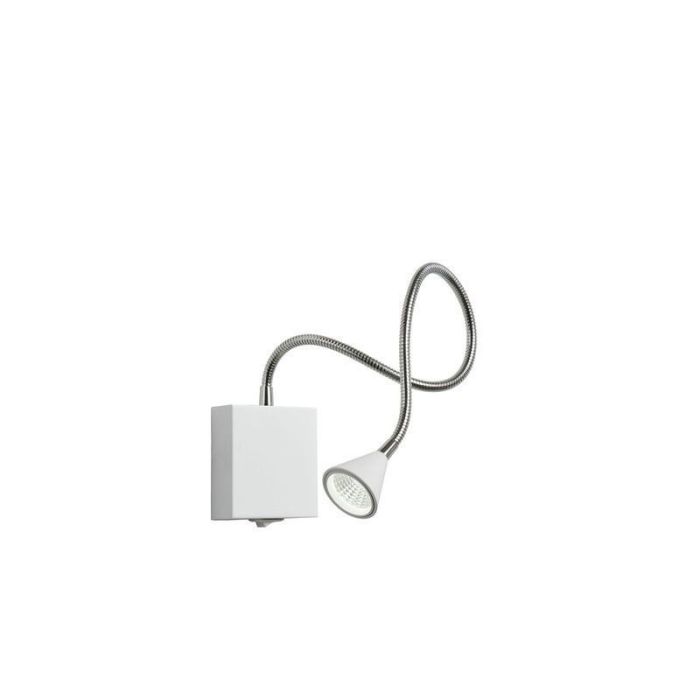 Applique murale moderne blanche, Buddy, 3W, 4000K LED, avec interrupteur