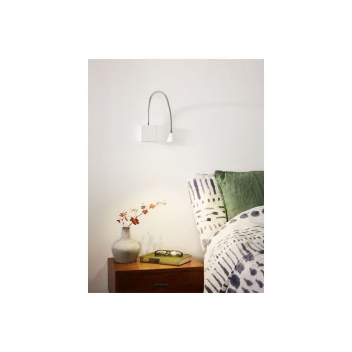 Applique murale moderne blanche, Buddy, 3W, 4000K LED, avec interrupteur