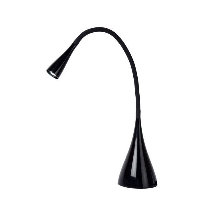 Lampe de bureau moderne noire, Zozy, 3W, 3000K LED, avec variateur tactile