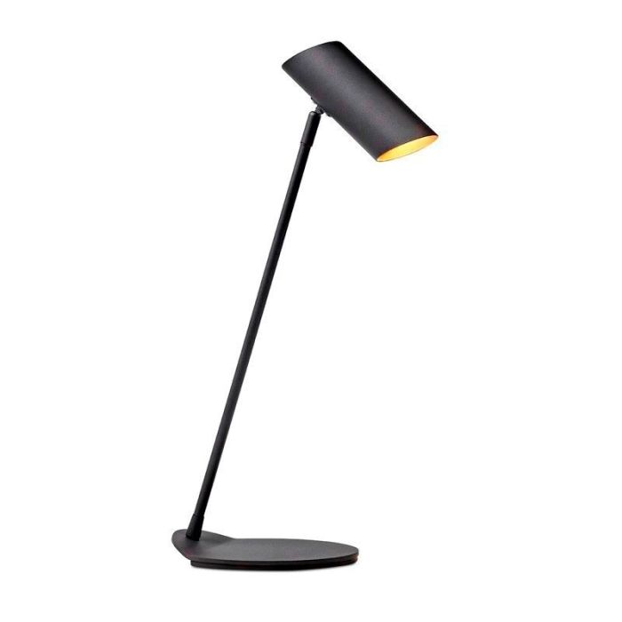 Lampe de bureau moderne anthracite, Hester, avec interrupteur
