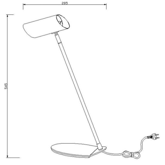 Lampe de bureau moderne anthracite, Hester, avec interrupteur