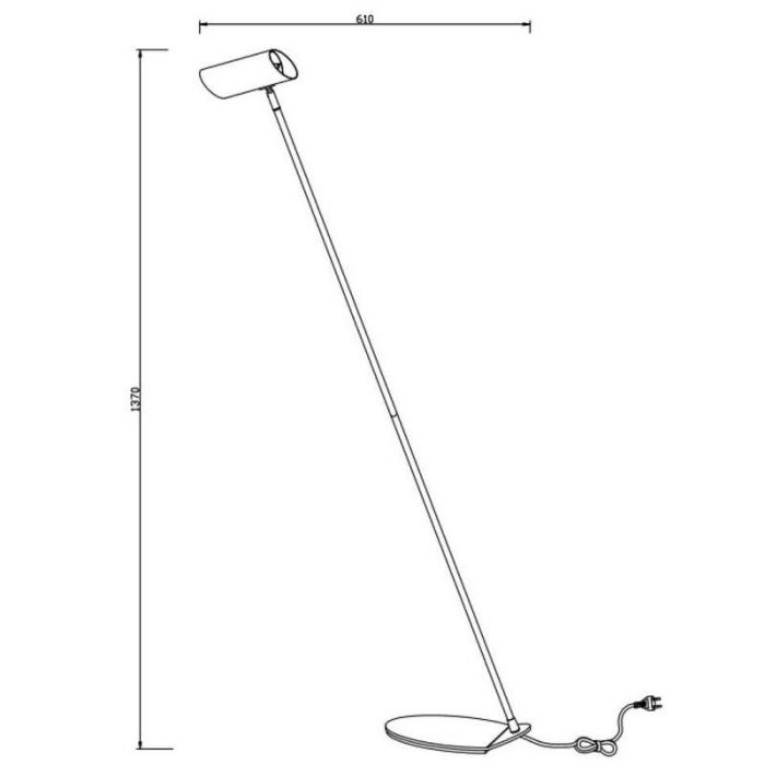 Lampadaire moderne anthracite, Hester, avec interrupteur