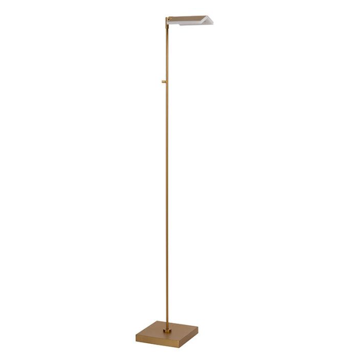 Lampadaire liseuse moderne laiton, Aaron, 12W, 2700K LED, avec variateur tactile