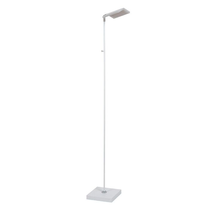 Lampadaire liseuse moderne blanc, Aaron, 12W, 2700K LED, avec variateur tactile