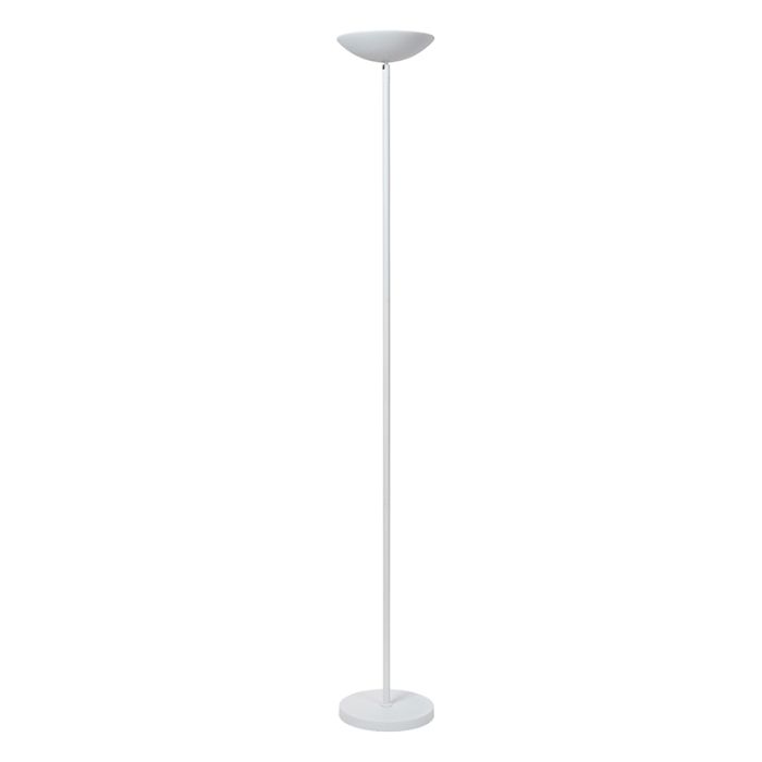 Lampadaire liseuse moderne blanc, Zenith, 20W, 3000K LED, avec variateur tactile