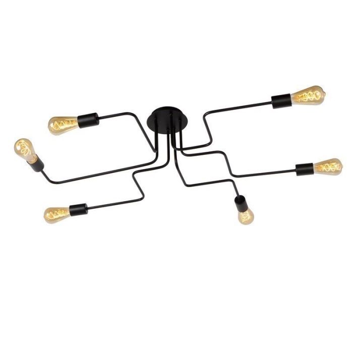 Lampe plafond classique noire, Lester