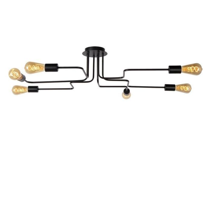 Lampe plafond classique noire, Lester