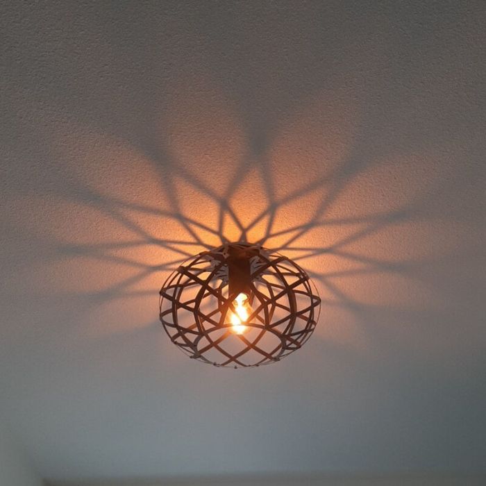 Lampe plafond moderne noire, Wolfram