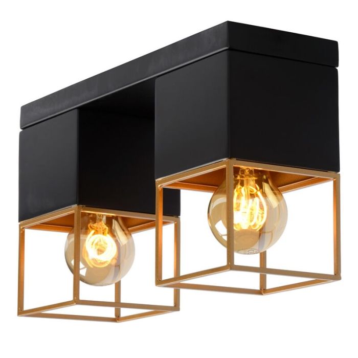 Lampe plafond moderne dorée, Rixt