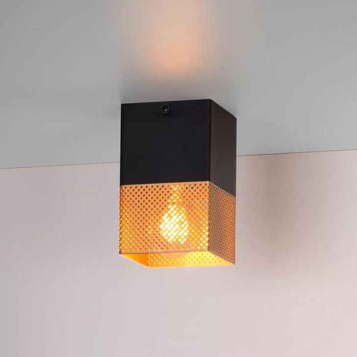 Lampe plafond moderne dorée, Renate