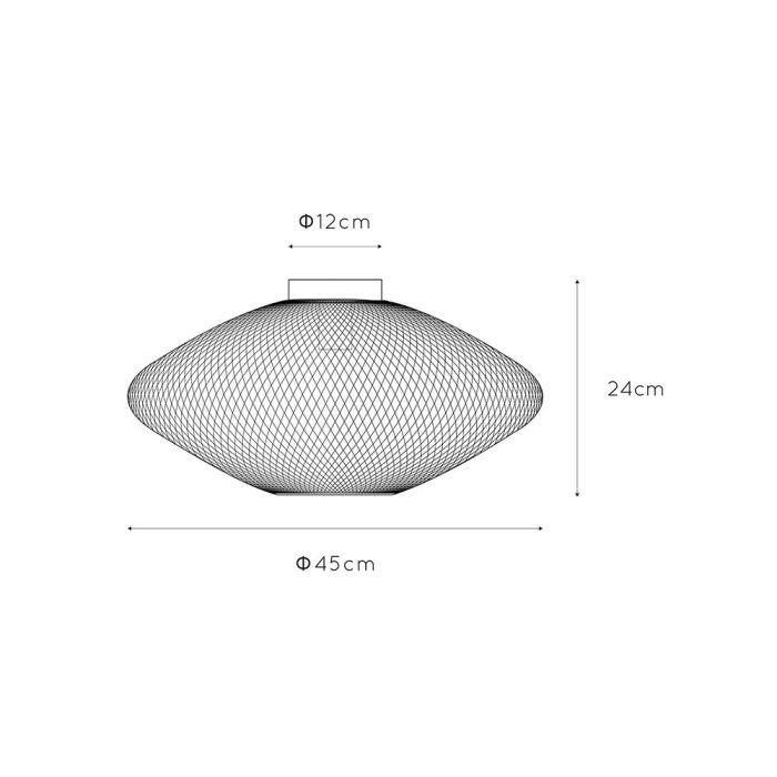 Lampe plafond moderne dorée, Mesh