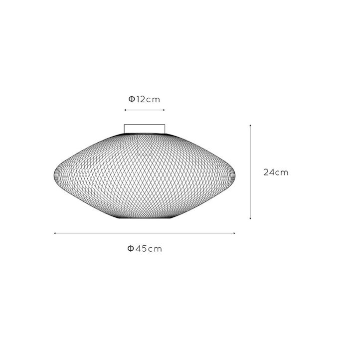 Lampe plafond moderne noire, Mesh