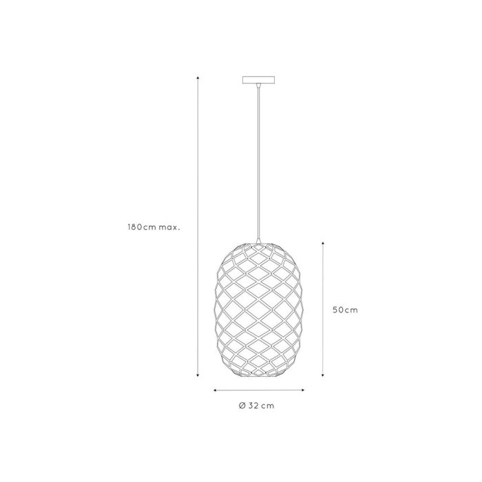 Suspension moderne dorée, Wolfram
