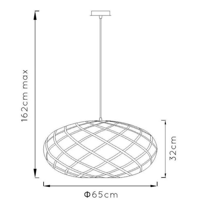 Suspension table à manger moderne noire, Wolfram