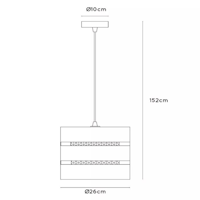 Suspension moderne noire, Rosas