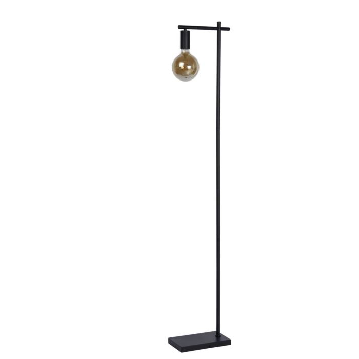 Lampadaire moderne noir, Leanne, avec interrupteur