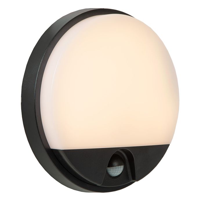 Applique salle de bain moderne noire, Hups Ir, 10W, 3000K LED, IP54