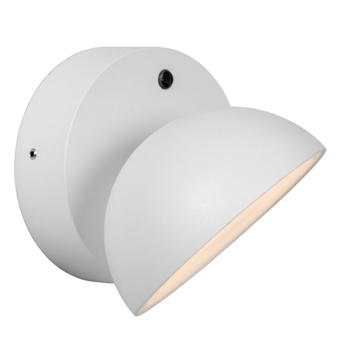Applique extérieur avec capteur crépusculaire moderne blanche, Finn, 12W, 3000K LED, IP54