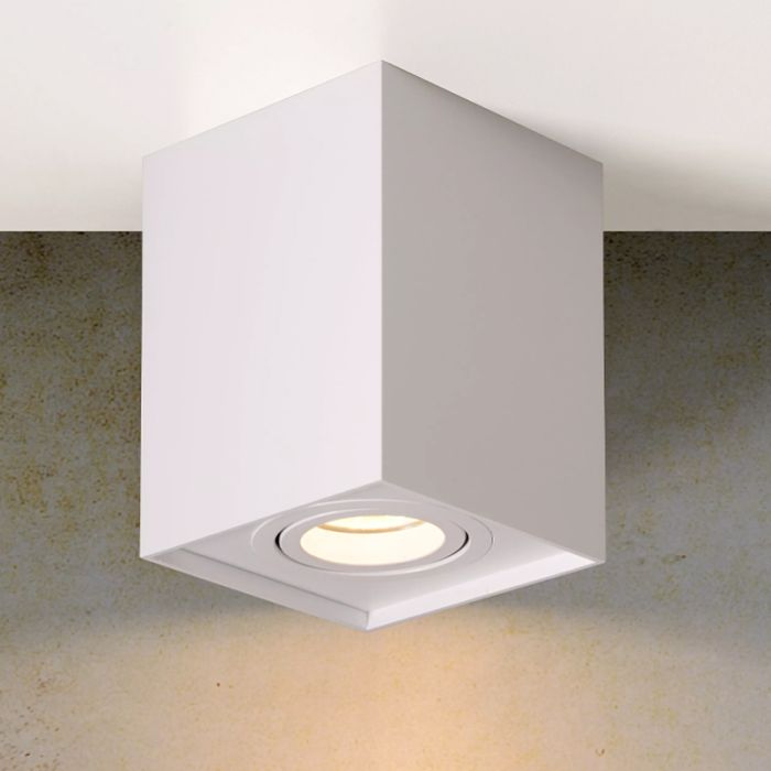 Spot plafond moderne blanc, Tube