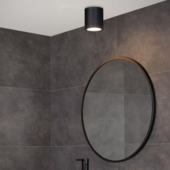 Spot plafond moderne noir, Aven, IP65