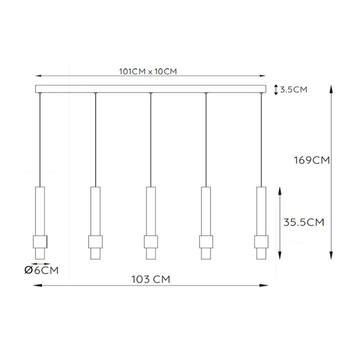 Suspension moderne marronne, Margary, 4,2W, 2700K LED